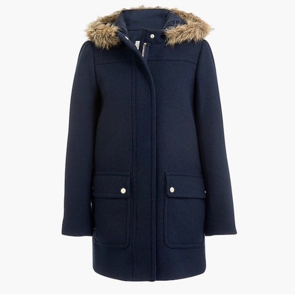 J. Crew Vail Parka Navy Blue